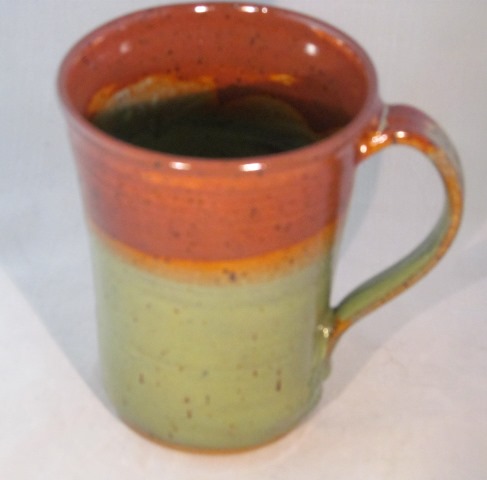 Blue and green smoothie mug